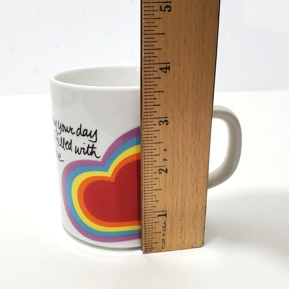 Vtg Avon "The Love Mug" Rainbow Heart 1983 Easter Ceramic Coffee Mug - Picture 8 of 9